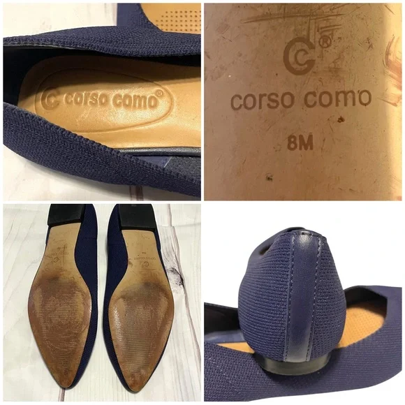 Corso Como Women’s Navy Flats 8M - Picture 14 of 16